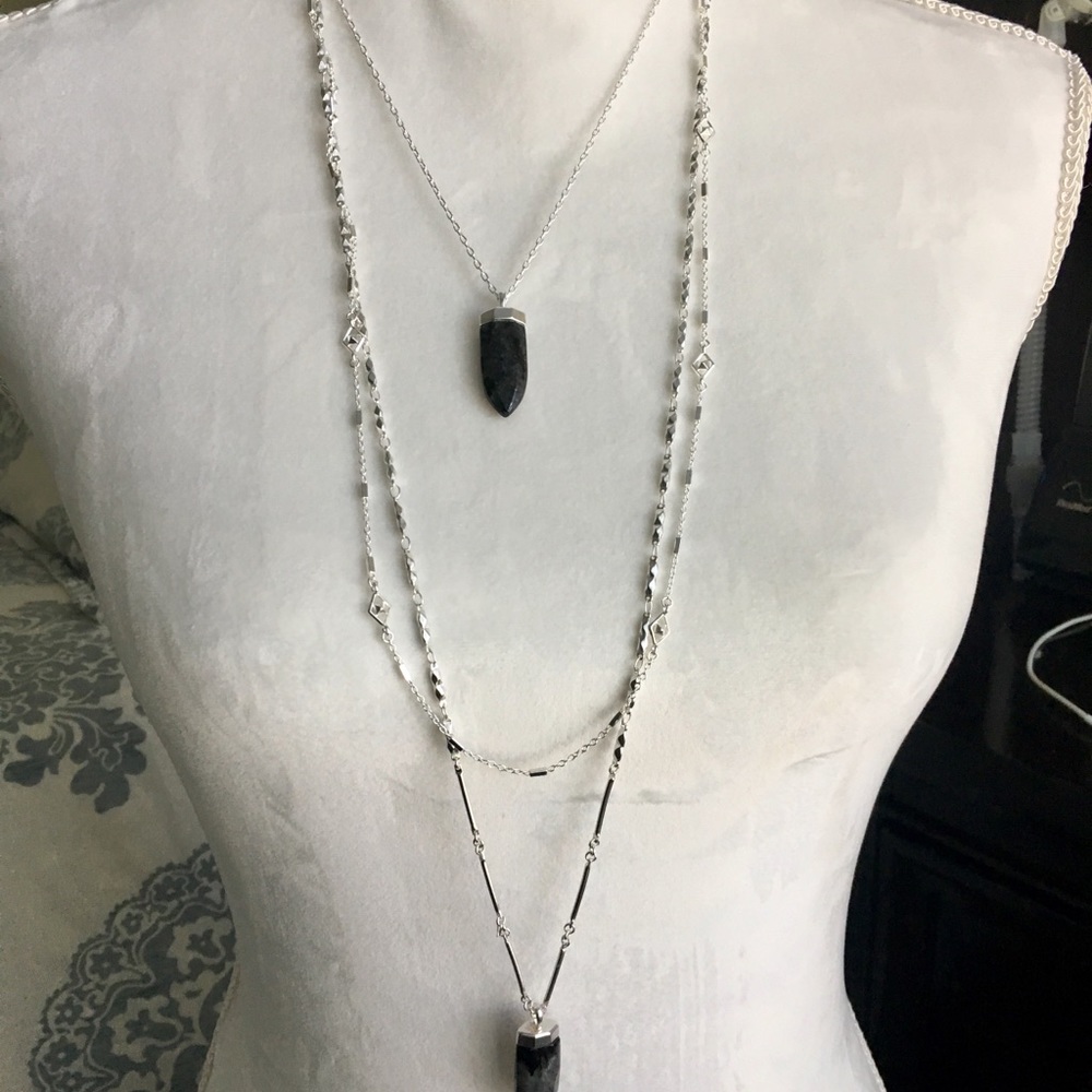 Stella & Dot 3-in-1 silver Aria necklace